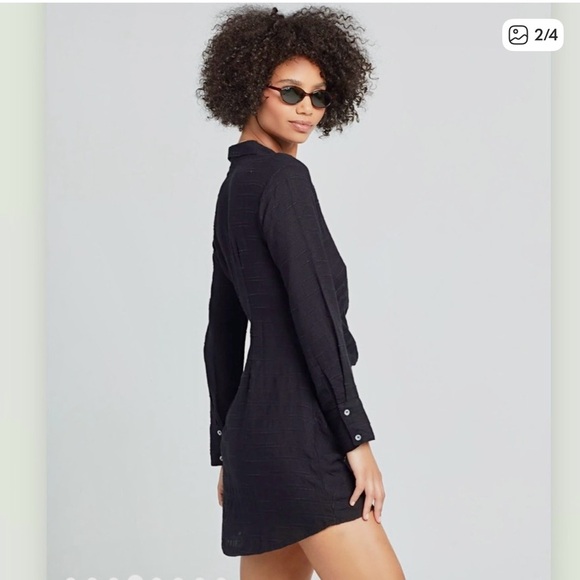 L*Space Black Wrap Mini Dress - Picture 2 of 8